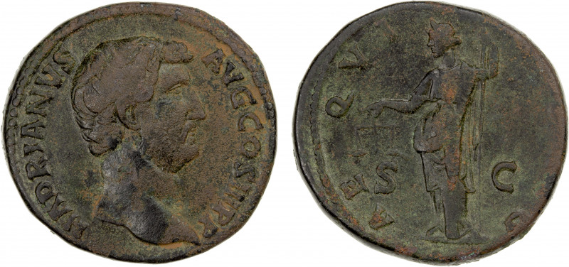 ROMAN EMPIRE: Hadrian, 117-138 AD, AE sestertius (26.64g), Rome, 134-138 AD, RIC...