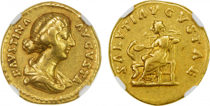 ROMAN EMPIRE: Faustina II, augusta, 147-175 AD, AV aureus (7.30g), Rome, 161-176...