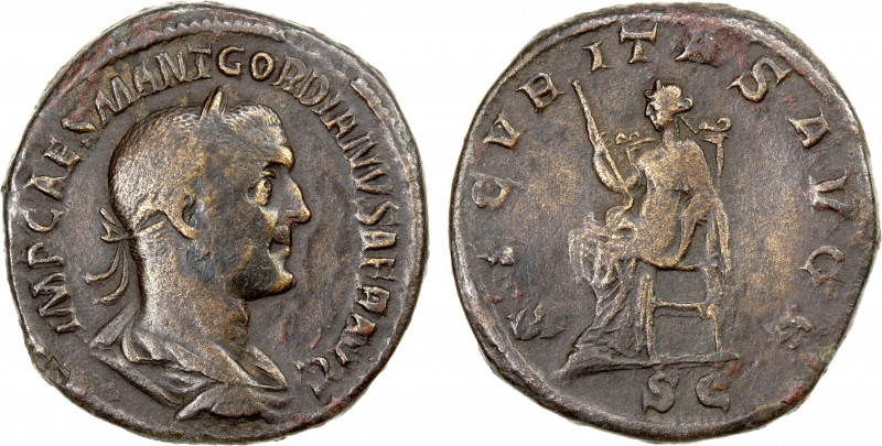 ROMAN EMPIRE: Gordian I Africanus, March-April 238 AD, AE sestertius (18.95g), R...