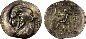 ELYMAIS: Kamnaskires III & Queen Anzaze, ca. 82-72 BC, AR tetradrachm (15.09g), Seleukeia on the Hedyphon, Van't Haaff-7.1.1-6, undated issue, jugate ...