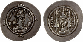 SASANIAN KINGDOM: Varhran VI, 590-591, AR drachm (4.04g), GD (Jayy, now part of Isfahan), year 1, G-203, lovely example, evenly worn and without any d...