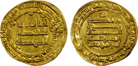 ABBASID: al-Mu'tazz, 866-869, AV dinar (4.30g), Madinat al-Salam, AH253, A-235.1, choice VF.
Estimate: $240-300