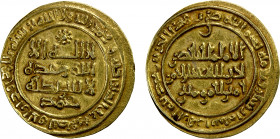 UMAYYAD OF SPAIN: 'Abd al-Rahman III, 912-961, AV dinar (4.12g), Madinat al-Zahra, AH340, A-348, Miles-230a, citing the official Muhammad below the ob...