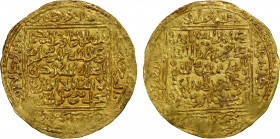 MERINID: Abu'l-'Abbas Ahmad, 1373-1384 & 1387-1393, AV dinar (4.70g), Madinat Fâs (Fez), ND, A-535, third series dinar, as Hazard-821/824, with the la...
