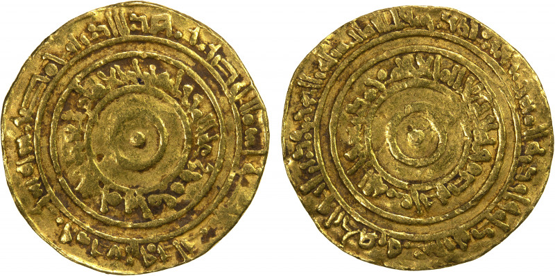 FATIMID: al-'Aziz, 975-996, AV dinar (3.91g), Misr, AH376, A-703, Nicol-712, cle...