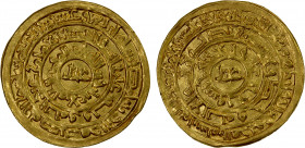 FATIMID: al-Zahir, 1021-1036, AV dinar (4.21g), Misr, AH424, A-714.2, Nicol-1532, the word 'adl in the center on both sides, rare date; slightly doubl...