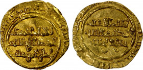 FATIMID: al-Musta'li, 1094-1101, AV ¼ dinar (0.93g) ('Akka), AH(488), A-726, Nicol-2409c (same dies, confirming mint & date), VF, RR.
Estimate: $120-...