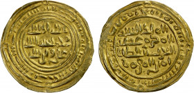 SULAYHID: 'Arwa bint Ahmad, 1091-1137, AV ½ dinar (1.00g), Dhu Jibla, blundered date, A-1078.1, citing the Fatimid caliph al-Mustansir, date perhaps i...