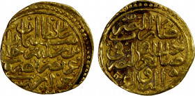 OTTOMAN EMPIRE: Süleyman I, 1520-1566, AV sultani (3.45g), Jaza'ir, AH(92)6, A-1317, strong VF.
Estimate: $200-240