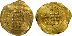 GREAT SELJUQ: Barkiyaruq, 1093-1105, AV dinar (2.47g), MM, AH48x, A-1682.1, style of Hamadan mint, but without the local subordinate Seljuq governor, ...