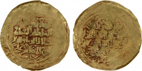 GHORID OF BAMIYAN: Jalal al-Din 'Ali, 1206-1215, AV dinar (4.19g), Walwalij, AH(60)5, A-1806, citing the Khwarizmshah 'Ala al-Din Muhammad as overlord...