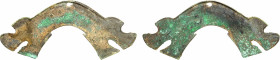 WARRING STATES: Ba & Shu States, AE bridge money (18.65g), 300-225 BC, 135mm, dragon head "bridge money", with ornate design and holed at top as made,...