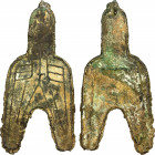 WARRING STATES: Anonymous, 350-250 BC, AE spade money (14.21g), H-3.482, round foot spade type, large size, archaic lin obverse, tiny natural casting ...