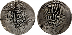 MUGHAL: Babur, 1526-1530, AR shahrukhi (4.73g), Luknur (Lucknow), AH936, Rahman-114.1 (same obverse die), A-2462.3, rare mint, average strike, VF, RR,...