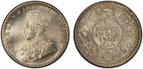 BRITISH INDIA: George V, 1910-1936, AR ¼ rupee, 1930(c), KM-518, S&W-8.170, a fantastic lustrous example! PCGS graded MS66.
Estimate: $150-250