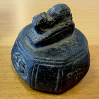 BURMA/MYANMAR: AE opium weight (1123g), mid-16th century, Gear period K/L, group 6, cf. p.77, 65mm wide, cast to a contemporary standard of 80 kyat, h...