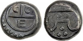 SUMATRA: Benculen Presidency, AR 3 fanams (2.96g), ND (ca. 1690s), KM-3, struck at Madras by the British East India Company for use at Bencoolen (Fort...