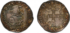 CRUSADERS: KNIGHTS OF RHODES: Helion of Villeneuve, 1319-1346, AR gigliato (3.96g), Schl. IX, 17, Crusader issue of the Knights Hospitallers, Grand Ma...