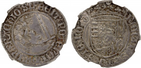 FRANCE: LORRAINE: Rene II, 1473-1508, AR gros (demi-plaque) (1.78g), Nancy, ND (1493-1508), Flon-567, crowned manifold arms with central shield of Lor...