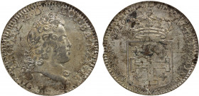 FRANCE: LORRAINE: Léopold I, 1690-1729, AR teston, 1716, KM-96, crowned shield of Jerusalem, an attractive mint state example! NGC graded MS61.
Estim...