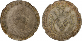 FRANCE: Louis XIV, 1643-1715, AR ½ ecu, La Rochelle mint, 1694-H, KM-295.9, lovely steel grey tone with hints of a red-gold tone in the legends, overs...