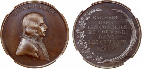 FRANCE: Napoleon I, as First Consul, 1799-1804, AE medal, 1801, Julius-916, 38.5mm, bronze medal for Peace in Luneville, a superb specimen with proofl...