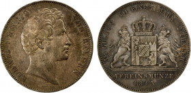 BAVARIA: Ludwig I, 1825-1848, AR 2 thaler, 1843, KM-814, Dav-589, nice original tone, EF.
Estimate: $220-300