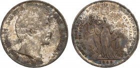 BAVARIA: Ludwig I, 1825-1848, AR 2 thaler, 1845, Birth of two Royal Grandsons, prooflike fields and lustrous, faint surface hairlines, AU.
Estimate: ...