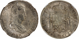BOLIVIA: Fernando VII, 1808-1825, AR 8 reales, Potosi, 1820, KM-84, assayer PJ, an attractive mint state example, NGC graded MS62.
Estimate: $150-250