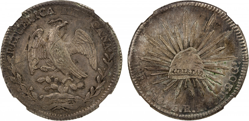 MEXICO: Republic, AR 8 reales, 1825-Do, KM-377.4, DP-Do02, assayer RL, cleaned, ...
