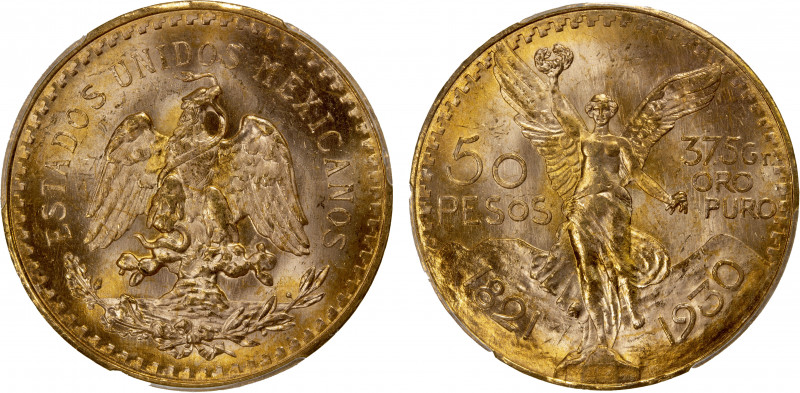 MEXICO: Estados Unidos, AV 50 pesos, 1930, KM-481, "Centenario" type first issue...