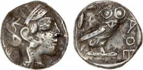 ATTICA: Athens, AR tetradrachm (17.09g), ca. 440-404 BC, S-2526, HGC-4/1597, helmeted head of Athena right // owl standing right, head facing, olive s...