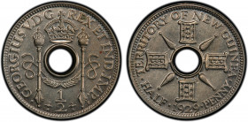 NEW GUINEA: George V, 1914-1936, ½ penny, 1929, KM-1, struck in copper-nickel, PCGS graded Proof 65. The entire mintage was returned to the Melbourne ...