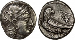 BACTRIA: Sophytes, ca. 305-294 BC, AR hemidrachm (1.27g), Bop-2A, SNG ANS-17/18, helmeted head of Athena right // eagle standing left, head right, gra...