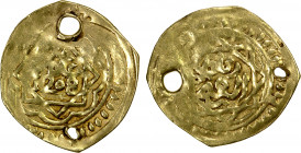 ALAWI SHARIF: Sulayman, 1793-1822, AR ½ bunduqi (1.60g), Rabat al-Fath, AH1208, A-619, KM-112.3, pierced twice, some weakness; clear mint & date, F-VF...