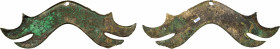 WARRING STATES: Ba & Shu States, AE bridge money (19.25g), 300-225 BC, Opitz p.352 (plate example), 125mm, with ends in the shape of a beast's head, h...