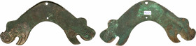 WARRING STATES: Ba & Shu States, AE bridge money (26.86g), 300-225 BC, Opitz p.352, 136mm, dragon-tiger (chíhu) type, with line-drawn design, holed tw...