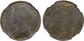 HONG KONG: Victoria, 1841-1901, AE cent, 1901-H, KM-4.3, attractive dark toning, NGC graded MS63 BN.
Estimate: $100-150