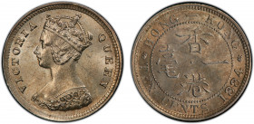 HONG KONG: Victoria, 1841-1901, AR 10 cents, 1884, KM-6.3, an attractive mint state example! PCGS graded MS62, ex Joe Sedillot Collection.
Estimate: ...