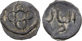 BRUNEI: Anonymous, 18th/19th century, tin pitis (1.31g), SS-27B, linked quatrefoil, without dot in center // single word al-'adil with the "d" below, ...