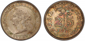 CEYLON: Victoria, 1837-1901, AR 25 cents, 1893, KM-95, a superb lustrous example! PCGS graded MS65, ex Joe Sedillot Collection.
Estimate: $100-150