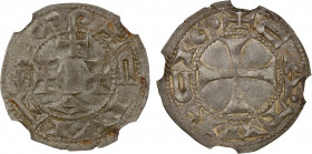 FRANCE: CAHORS: Anonymous, AR pfennig (0.88g), ND (ca. 1150-1250), Roberts-4662, two crosses with staurogram above, A below // cross pattée, nice deep...