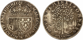 ENGLAND: Charles I, 1625-1649, AR medal (4.84g), 1628, Eimer-110, MI-249/23, 28mm, by Nicholas Briot, in tribute to Queen Henrietta Maria, crowned arm...