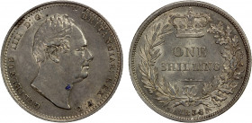 GREAT BRITAIN: William IV, 1830-1837, AR shilling, 1836, KM-713, Spink-3835, a few tiny digs at margins, lustrous, EF-AU, Scarce.
Estimate: $140-190