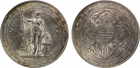 GREAT BRITAIN: AR trade dollar, 1902-B, KM-T5, AU.
Estimate: $120-160