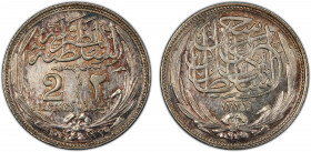 EGYPT: Hussein Kamil, 1914-1917, AR 2 piastres, 1917/AH1335, KM-317.1, two-year subtype, some light toning, nice appearance, PCGS graded MS64.
Estima...