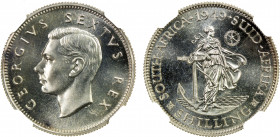 SOUTH AFRICA: George VI, 1936-1952, AR shilling, 1949, KM-37.1, superb luster, proof-only mintage of only 800 pieces, NGC graded Proof 64, R.
Estimat...