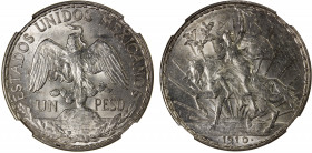 MEXICO: Estados Unidos, AR peso, 1910, KM-453, "Caballito" type, an attractive mint state example, NGC graded MS62.
Estimate: $100-150