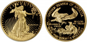 UNITED STATES: AV 5 dollars, 1989-P, KM-216, Brilliant Proof, American Gold Eagle series, 1/10 troy ounce, housed in protective plastic capsule.
Esti...