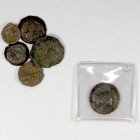 BACTRIA: Diodotos I to Diodotos II, ca. 256-224 BC, LOT of 6 bronzes, including 3 Zeus/Artemis-type (8.30g, 6.10g, 3.50g; Bop-8A & 9A; the smallest un...